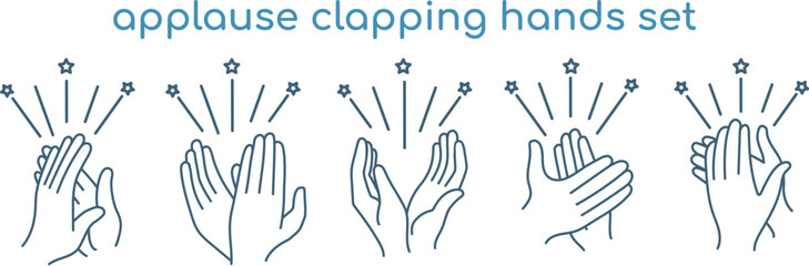 Applause clapping hands icons