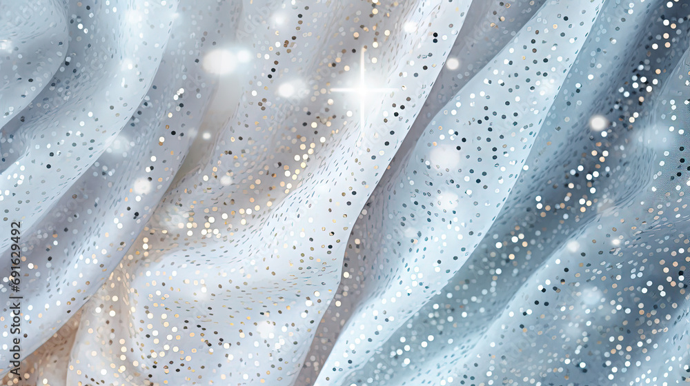 Poster abstract shiny background with blue glitter. scattered confetti sparkles with light blue pastel colo