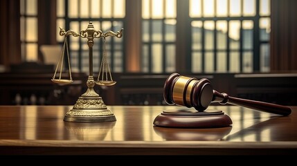 the judge's gavel on the table