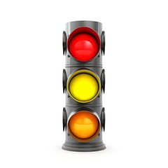 Traffic Light Clipart on White Background