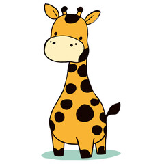 Fototapeta premium cute cartoon giraffe