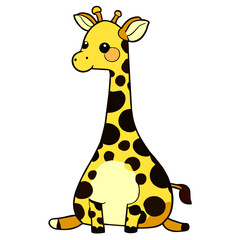 Fototapeta premium cute cartoon giraffe