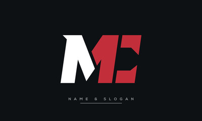 MC or CM Alphabet letters logo monogram