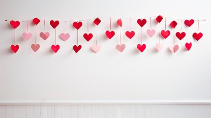 Valentine's Day Heart Garland Decoration.