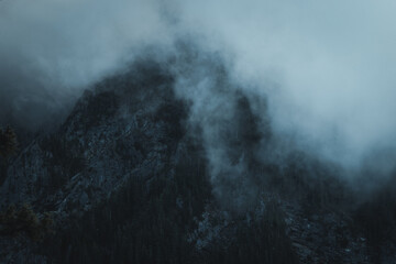 cloudy mountain peak