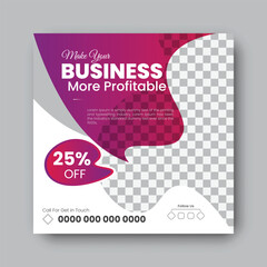 Modern minimalist square web banner design.