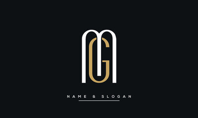 MG or GM Alphabet letters logo monogram
