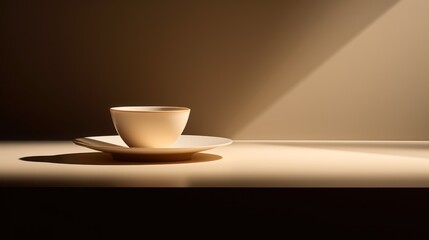  a coffee cup sitting on top of a saucer on top of a saucer on top of a saucer on top of a counter top of a counter.