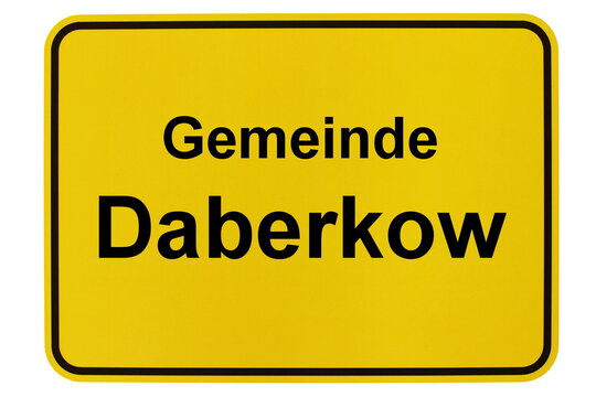 Illustration eines Ortsschildes der Gemeinde Daberkow in Mecklenburg-Vorpommern