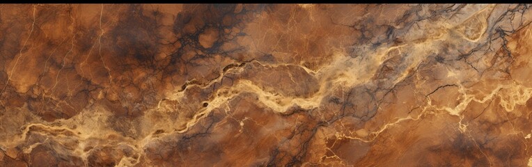 Brown marble texture with gold veins