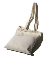 Eco-friendly tote bag lying. Natural textile shopper, totebag