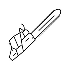 Fototapeta na wymiar chainsaw weapon military line icon vector. chainsaw weapon military sign. isolated contour symbol black illustration