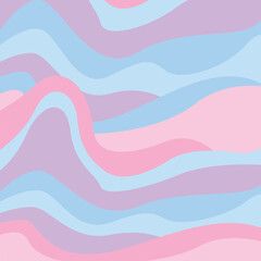 Groovy retro seamless pattern. Disco wavy rainbow background for trendy funky prints. Trippy psychedelic swirl pattern