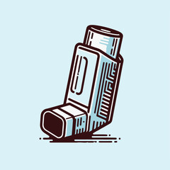 vector illustration of an inhaler
