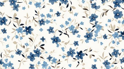 blue flowers on a white background