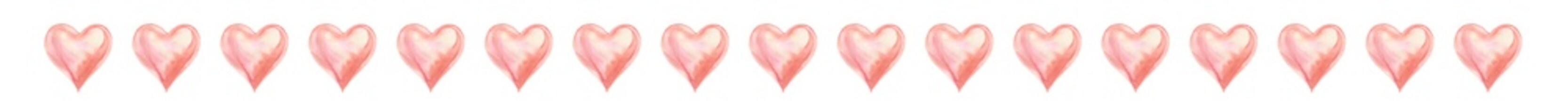 Linia dekoracyjna różowe serca