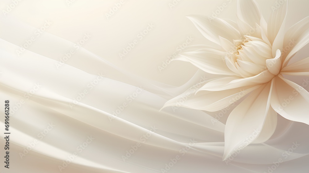 Poster an artistic abstract background featuring stylized floral elements in a beige color scheme, embodyin