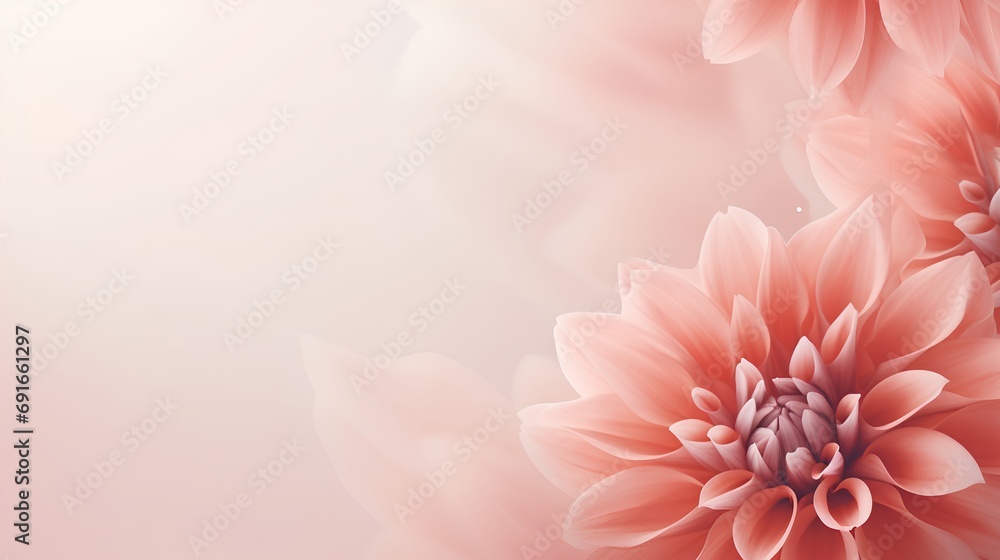 Poster an artistic abstract background featuring stylized floral elements in a soft pink blush color scheme