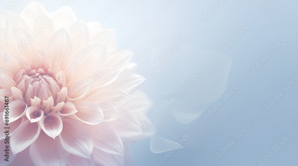 Poster a visually soothing abstract background featuring delicate flower petals arranged in a minimalist st