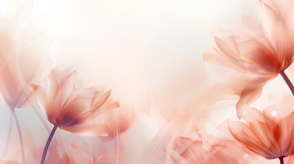 A visually soothing abstract background featuring delicate flower petals arranged in a minimalist style with a central empty space for adding text, perfect for serene and aesthetic designs.