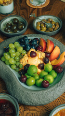 Organic healthy food at the light dining table in a restaurant atmosphere. The concept of healthy eating and home-cooked food