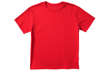 A red blank t shirt on a transparent background