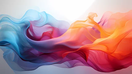 Deurstickers abstract art colorful background, smoke, swirls, waves, vibrant colors, artist, artistic, background wallpaper, website, header © Artistic Visions