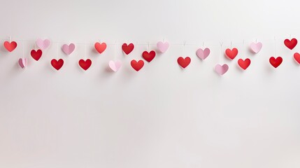 Hanging Hearts Garland for Valentine's Day Decoration.