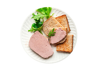 pate foie gras poultry liver cooking appetizer meal food snack on the table copy space food background rustic top view