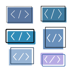 Set of UI and UX icons. Simple minimalistic elements of web design.