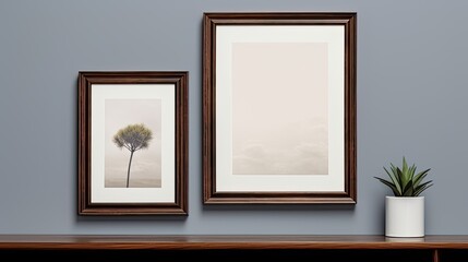 photo frame in the interior, in a modern minimalist style