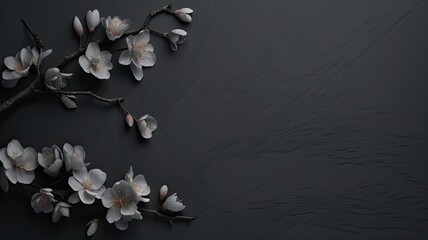 dark gray paper background, with minimalistic compositions