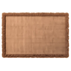 Brown doormat isolated on transparent background