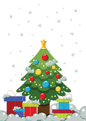clipart templates for New Year greeting cards. New Year and Christmas.