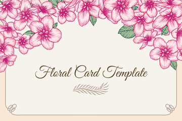 Fototapeta na wymiar Floral wedding invitation elegant card template