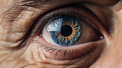  a close up of a person's eye with the iris of an eyeball in the center of the eye and the iris of the iris of the eye. - obrazy, fototapety, plakaty
