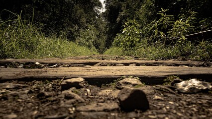 abandoned train tracks
