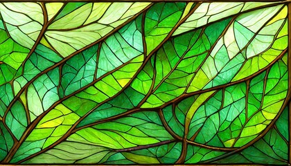 leaf vein stained glass