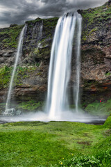 Fototapeta na wymiar Seljalandsfoss is a waterfall in Iceland.