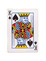 King of Spades playing card on a transparent background 