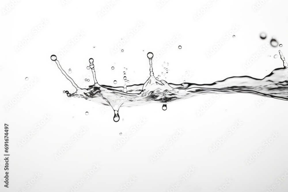 Aufkleber A simple yet impactful image of a splash of water on a clean white surface. This versatile photo can be used in a variety of projects, adding a dynamic and refreshing touch