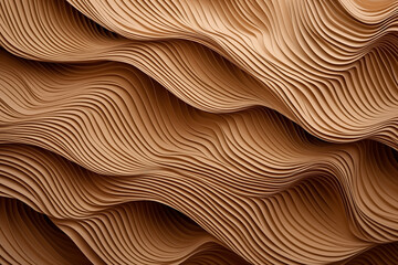 Abstract wavy brown wooden background