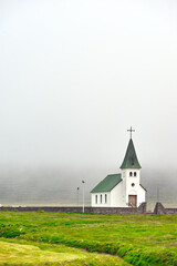 Tjarnarkirkja church. Tjorn. Iceland - obrazy, fototapety, plakaty