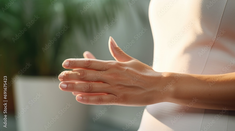 Aufkleber A close up shot of a person's hand holding an object. This versatile image can be used in a variety of contexts