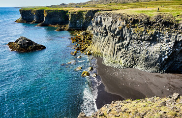 Cliff viewpoint. Arnarstapi. Snaefellsnes peninsula. Iceland