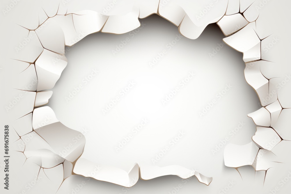 Aufkleber A simple image of a hole in a wall against a clean white background. This versatile picture can be used in various design projects
