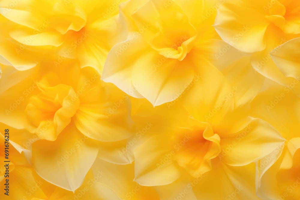 Poster a bunch of yellow daffodils in a field. perfect for spring-themed designs and nature-related project