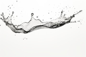A captivating black and white photo capturing a dynamic splash of water. Ideal for various creative projects