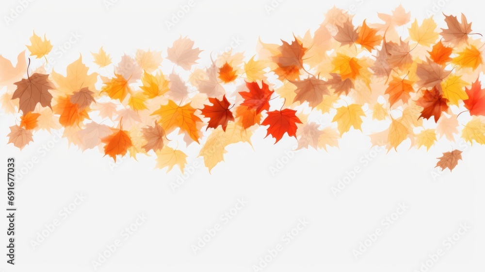 Poster leaves swirling in mid-air, creating a captivating natural scene. perfect for nature-related project