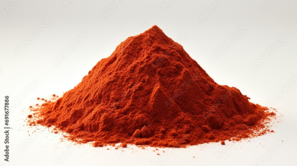 Poster A pile of red powder on a white surface. Suitable for various creative projects and visual representations
